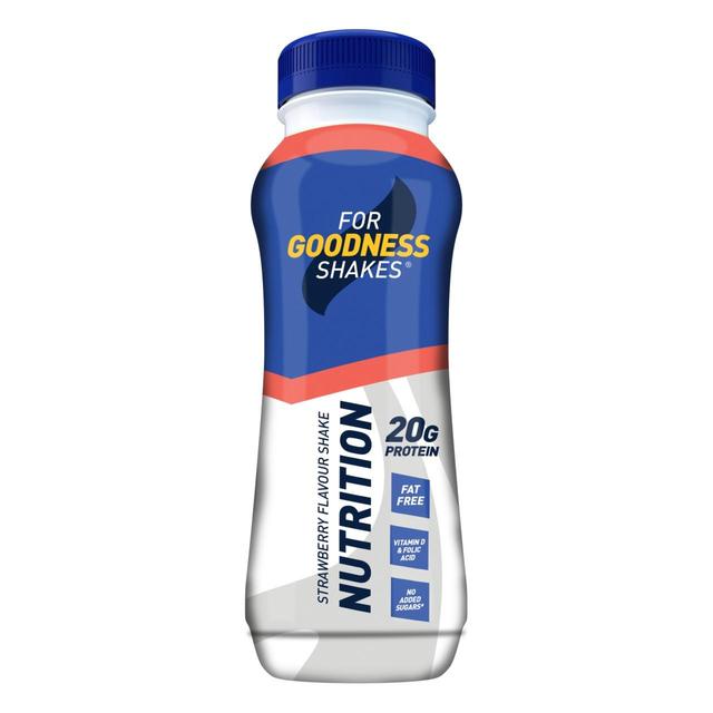 For Goodness Shakes Strawberry Protein Nutrition Drink 315ml RRP 2 CLEARANCE XL 89p or 2 for 1.50